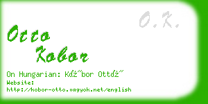 otto kobor business card